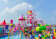 De Glasvezel Aqua Playground Park van de suikergoedstijl voor Tiener Interactieve Familie