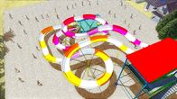 Aangepaste Open Kleurrijke Spiraalvormige Dia 100 Sq.M Floor Space van het Waterpark