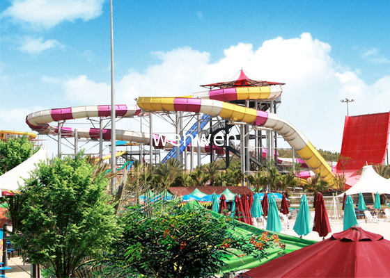 Huis van het de Familiewater van de zomer het Openluchtaqua playground games fiberglass slide voor Themapark