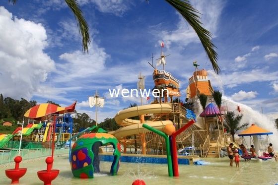 Buiten waterpark apparatuur waterglijbanen glasvezel kinderen zwembad glijbaan