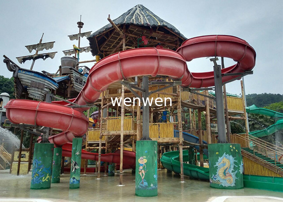 1 Rider waterpark glijbaan gebouwd met duurzame glasvezel en belasting 1 Rider/glijbaan