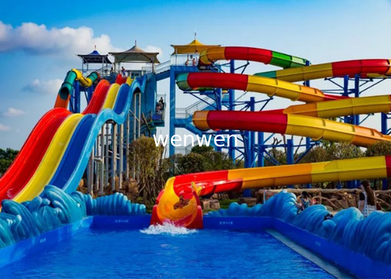 1 Rider waterpark glijbaan gebouwd met duurzame glasvezel en belasting 1 Rider/glijbaan