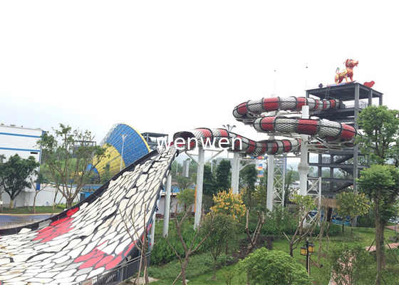 Aanpasbare platformhoogte Aquapark-apparatuur gebouwd met bovenglasmateriaal