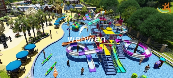 Huis van het de Familiewater van de zomer het Openluchtaqua playground games fiberglass slide voor Themapark