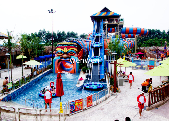 Huis van het de Familiewater van de zomer het Openluchtaqua playground games fiberglass slide voor Themapark